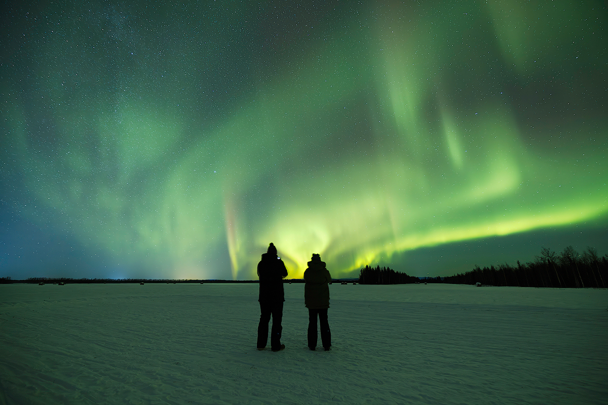 Northern lights display over Fairbanks Alaska