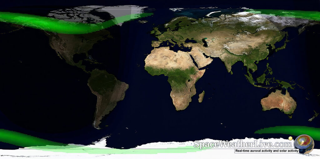 Auroral oval position over Alaska showing why Fairbanks sits in the prime zone for northern lights viewing