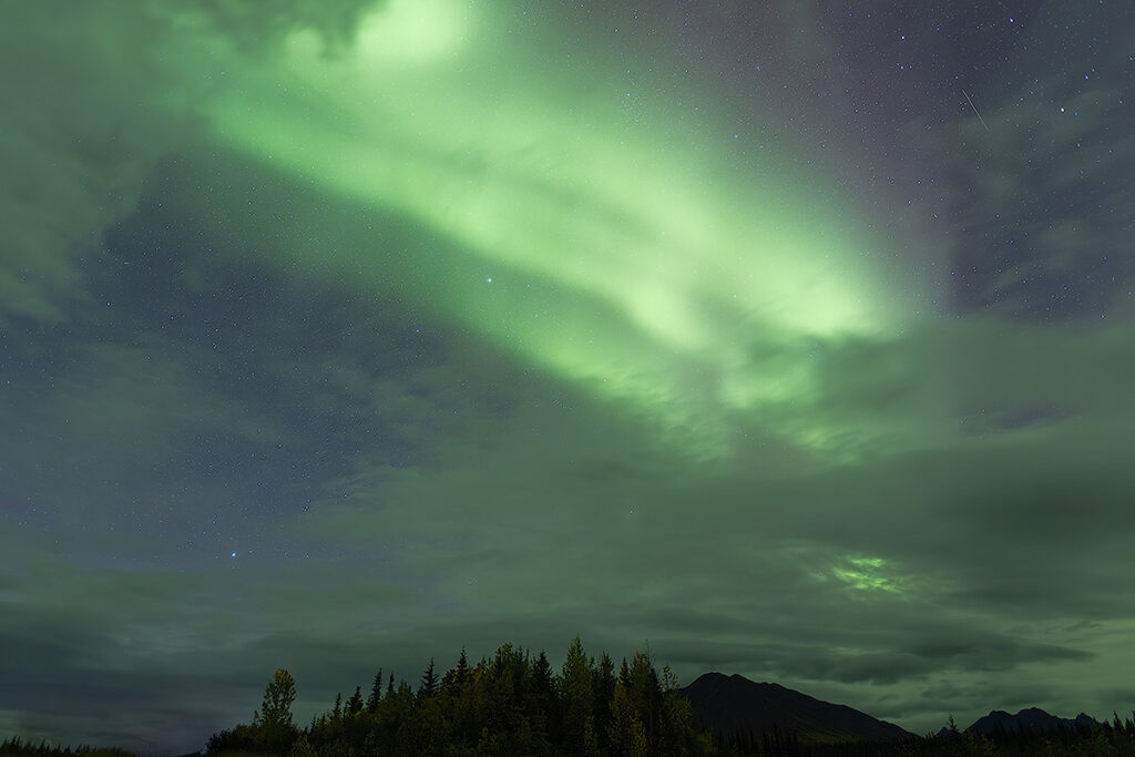  Cloud cover northern lights Fairbanks — overcast winter conditions during aurora season illustrating why booking 5-7 nights for seeing the northern lights is essential 